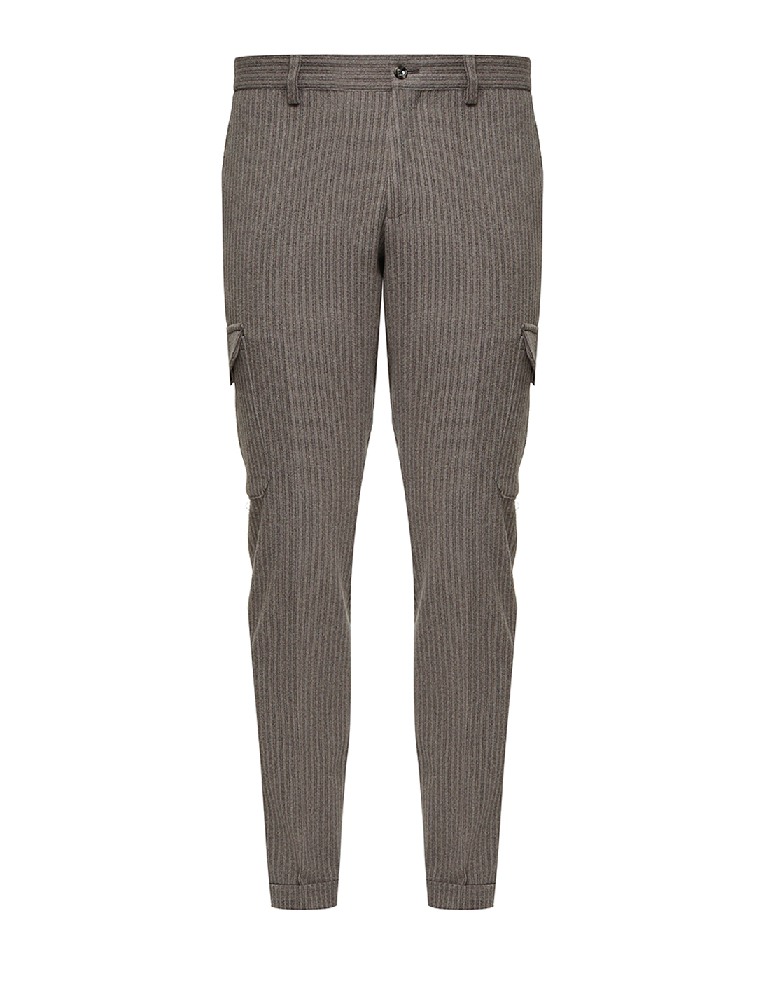 Мужские бежевые шерстяные брюки Barba S178302U-1