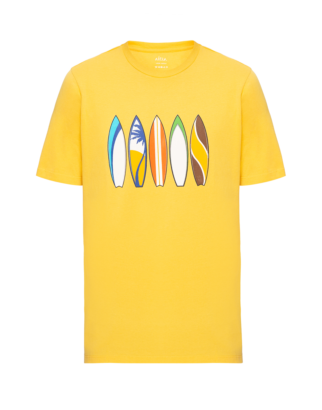 Мужская желтая футболка с принтом  ALTEA S2055257-60-1