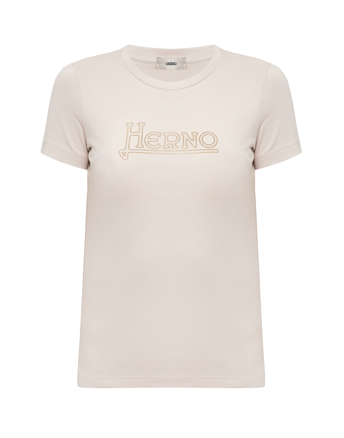 Женская бежевая футболка Herno S21P-JG0010D-52009-4030-1