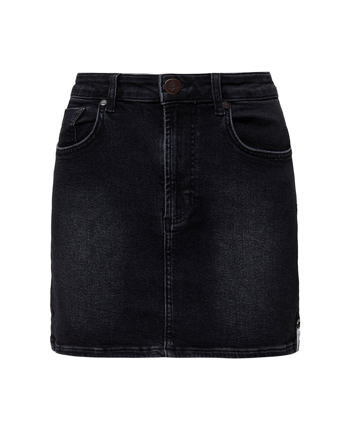 Женская черная джинсовая юбка Oneteaspoon S23782-1