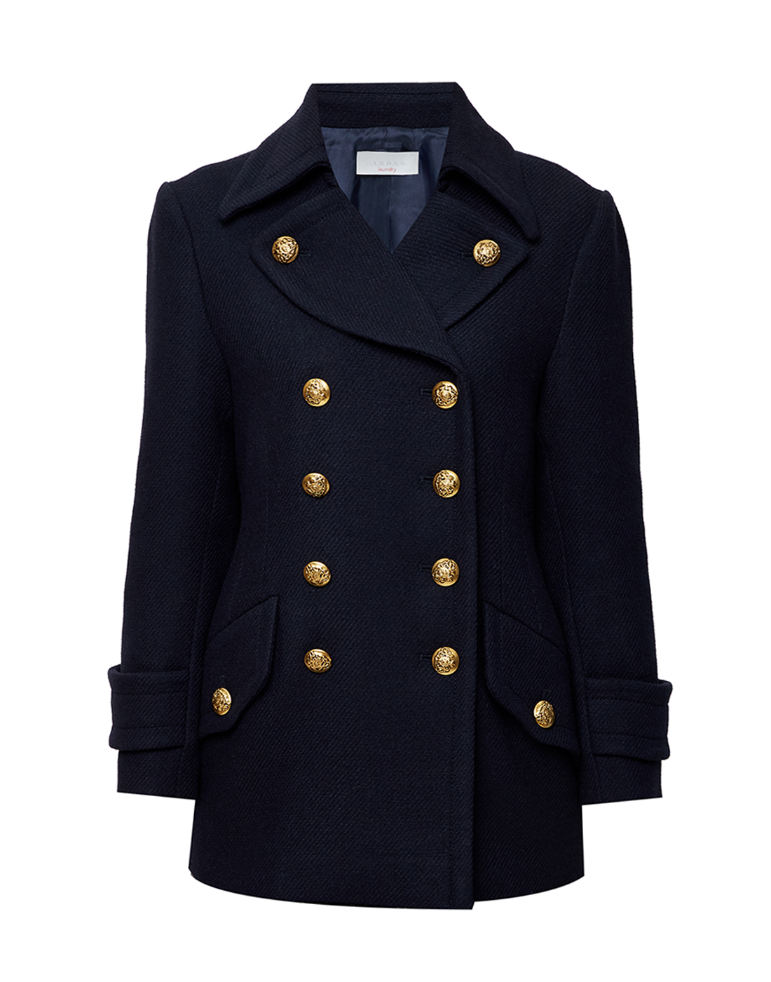 Женское темно-синее шерстяное пальто P.A.R.O.S.H. SD430284-1