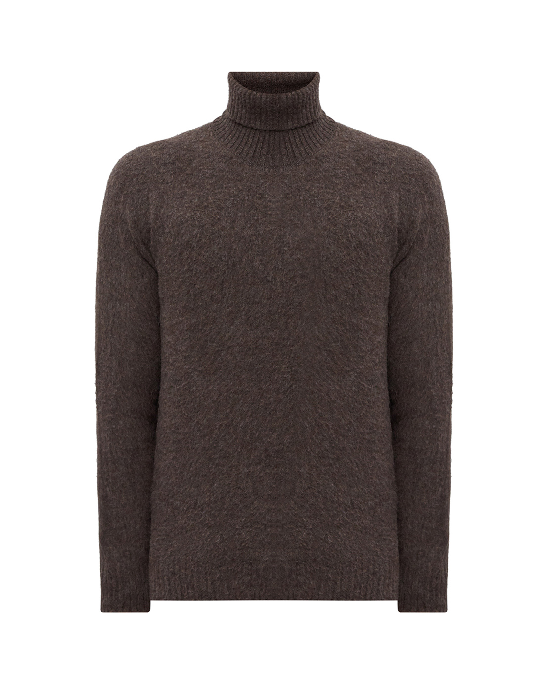 Чоловічий коричневий вовняний светр-1
