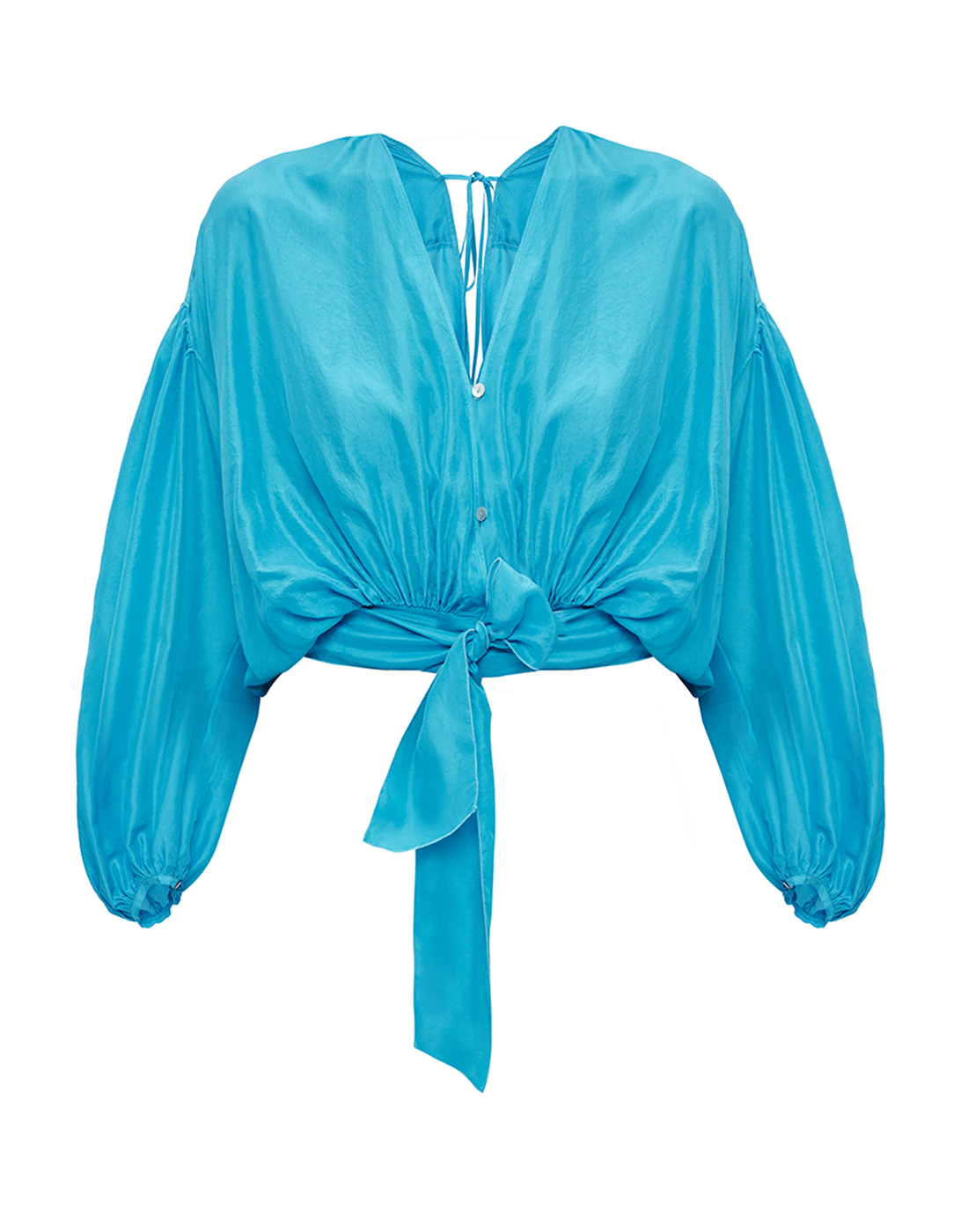 Женская голубая блуза Forte_forte S8233_MY SHIRT-1