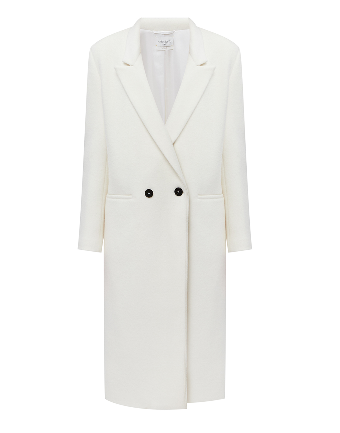 Біле жіноче вовняне пальто-1