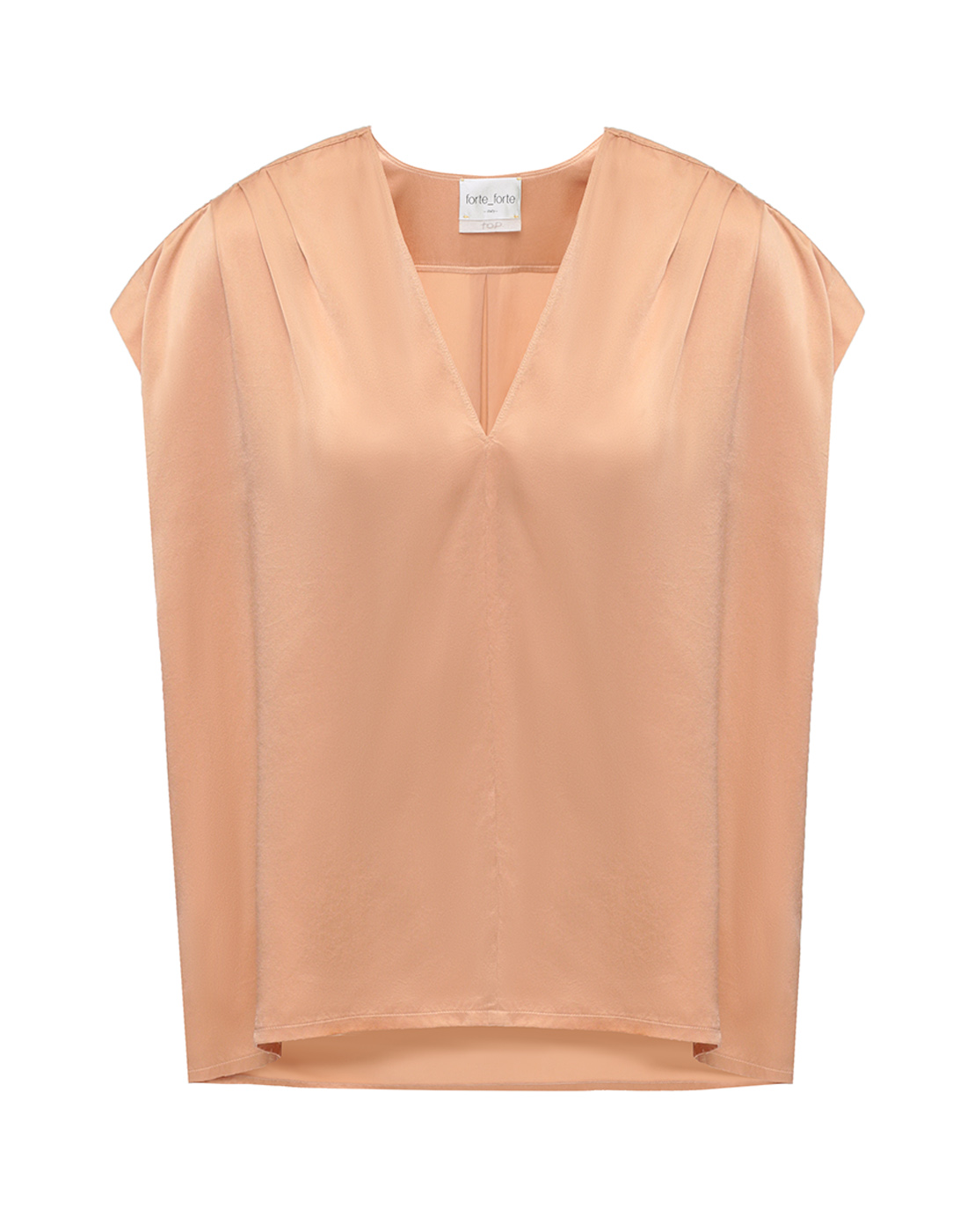 Жіноча персикова шовкова блуза-1