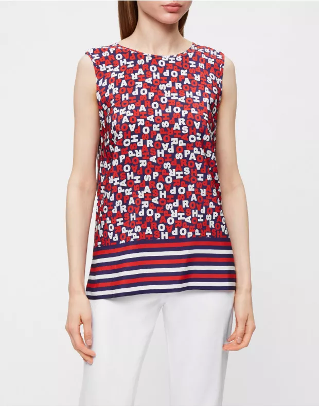 Женская шелковая блуза с узором - 2