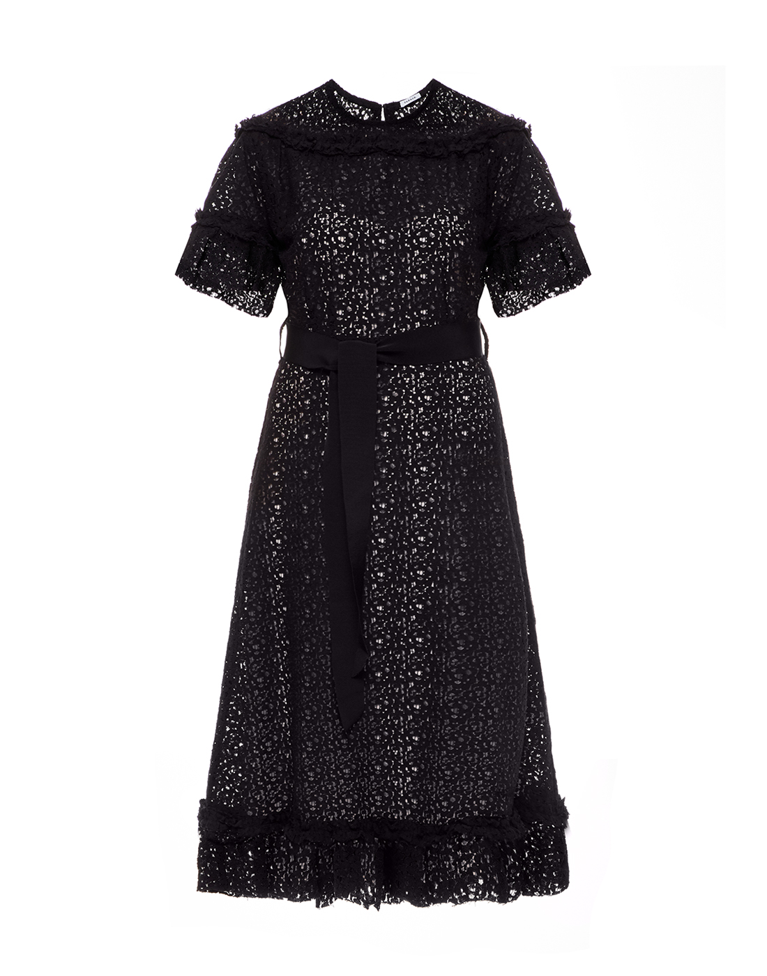 Жіноче чорне мереживне плаття-1