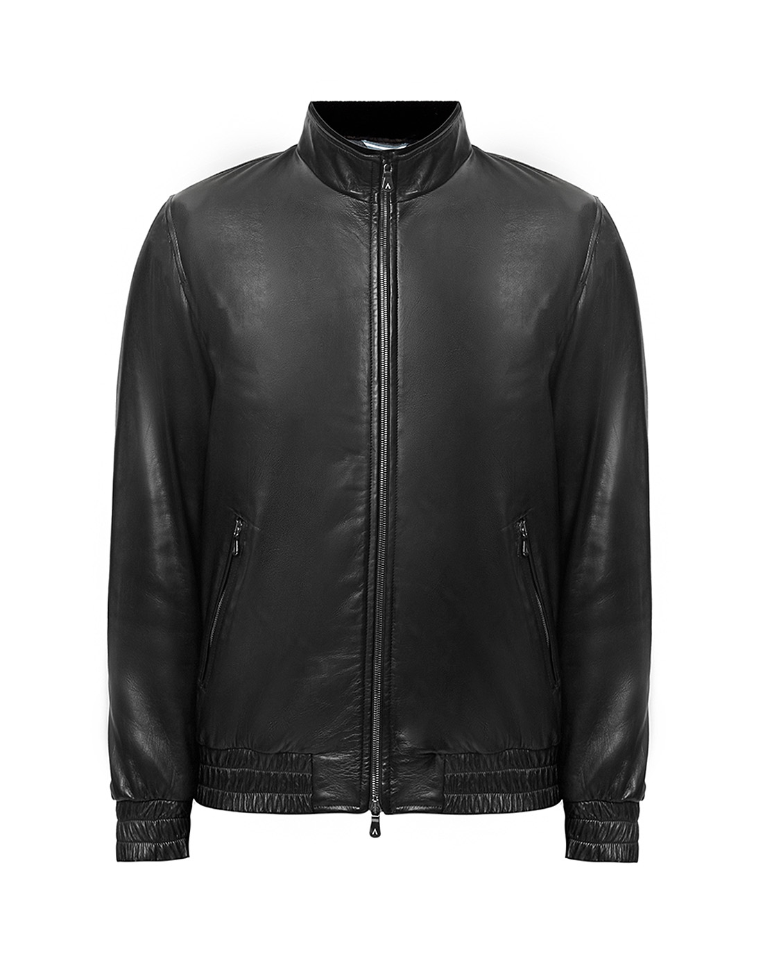 Мужская черная кожаная куртка Sannino SFWP095 BLACK-1