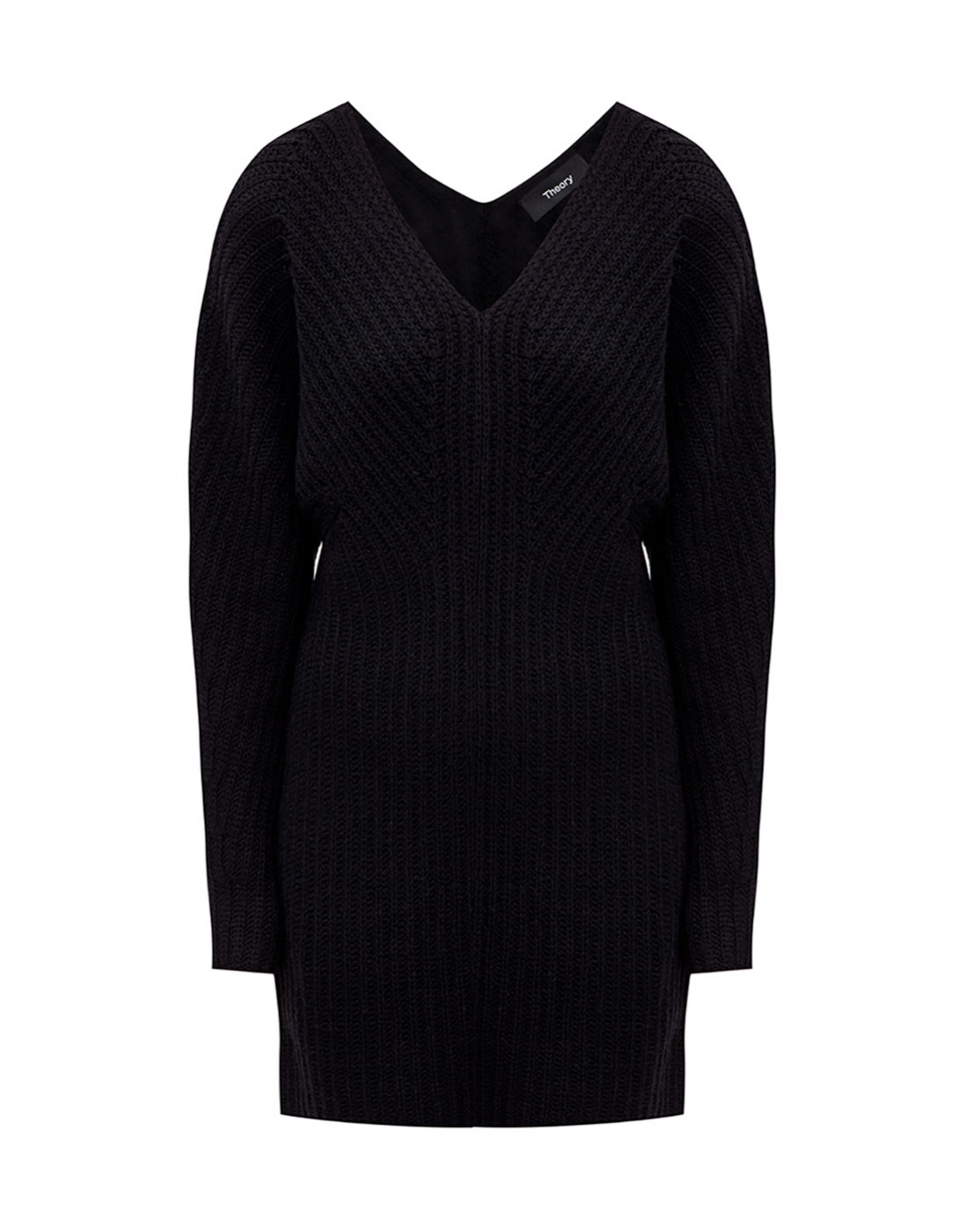 Женское черное шерстяное платье Theory SL0811733-1
