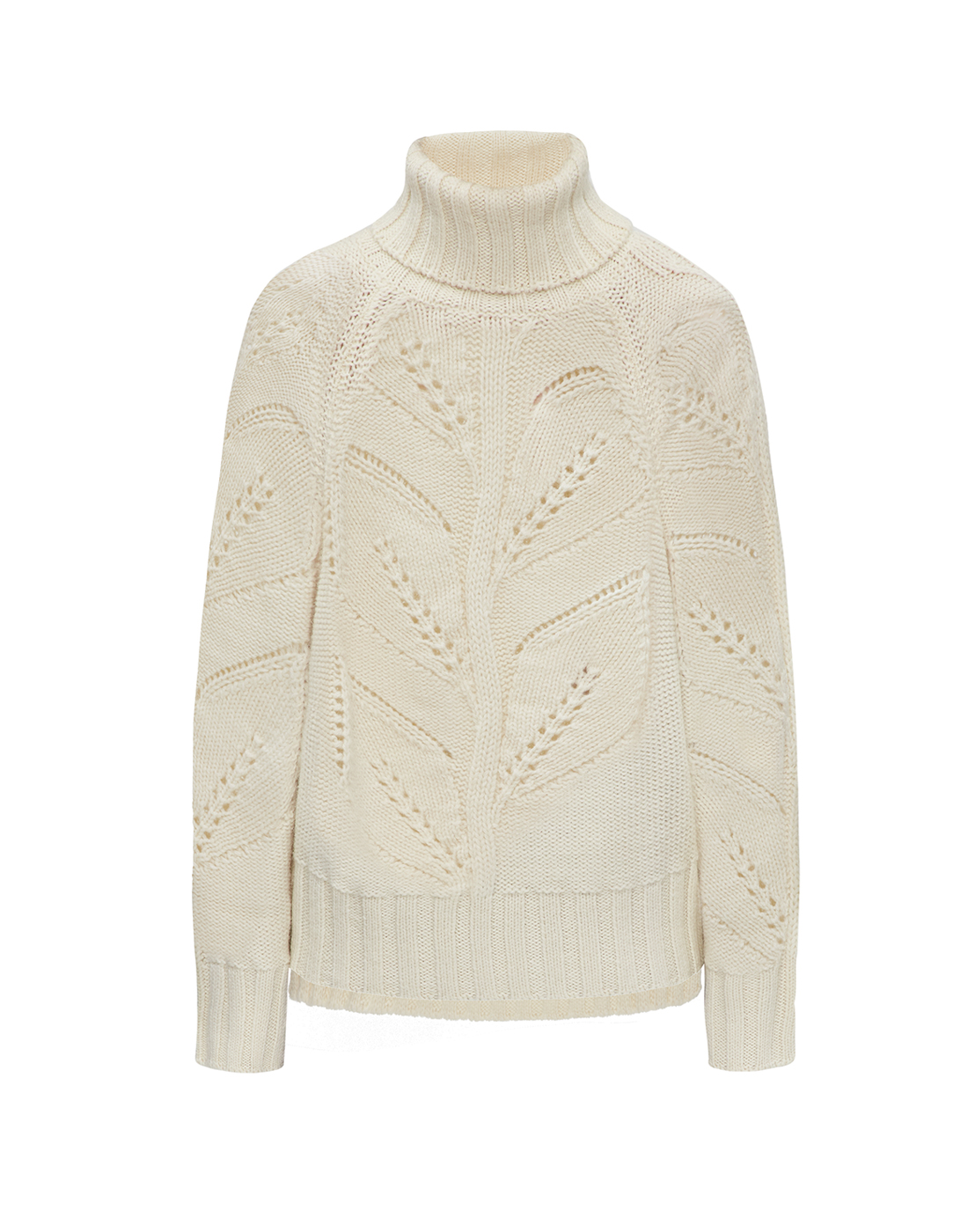 Женский белый шерстяной свитер  P.A.R.O.S.H. SLEAF/D512886/002-1