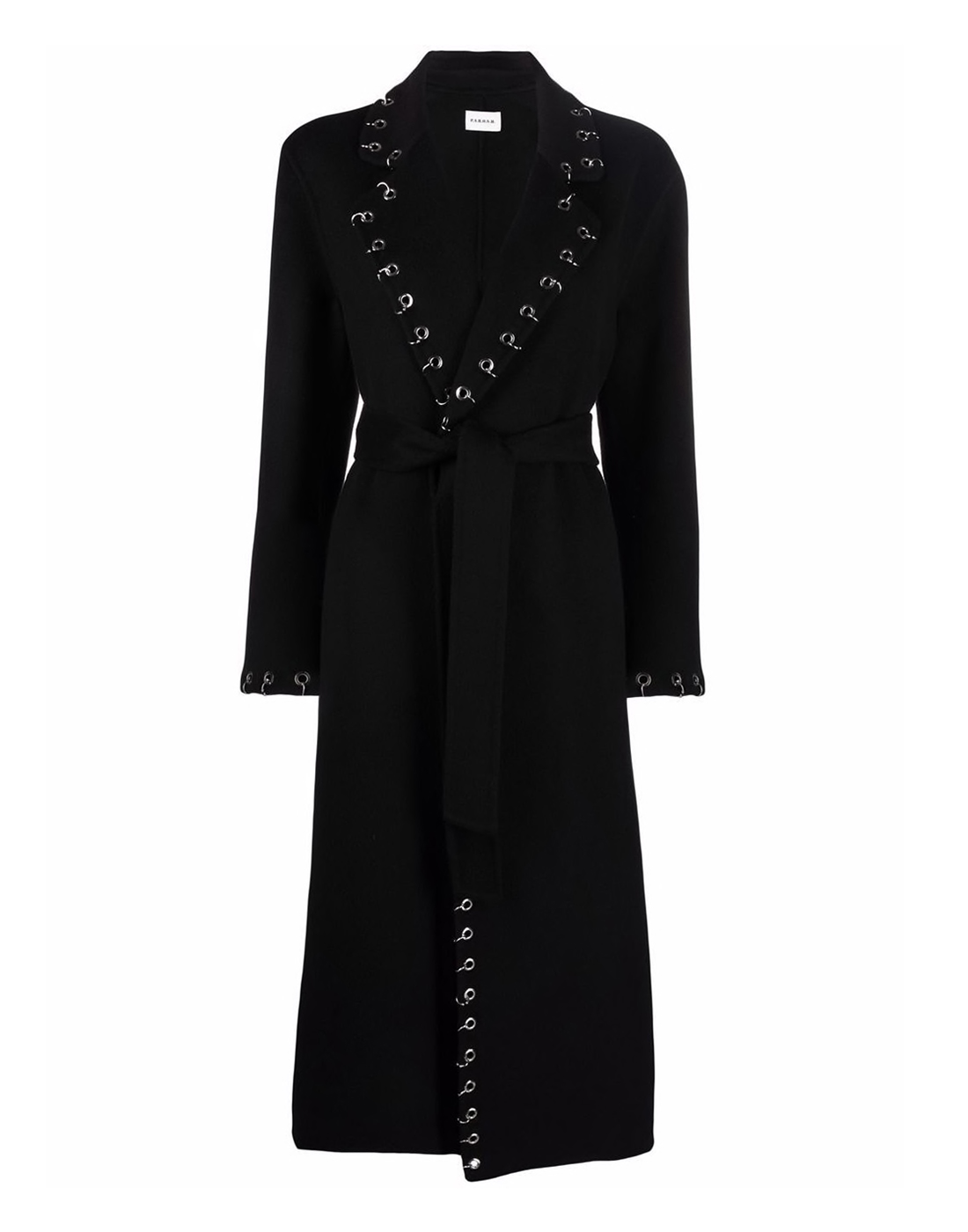 Женское черное шерстяное пальто P.A.R.O.S.H. SLEAK/D430890ZP/013-1