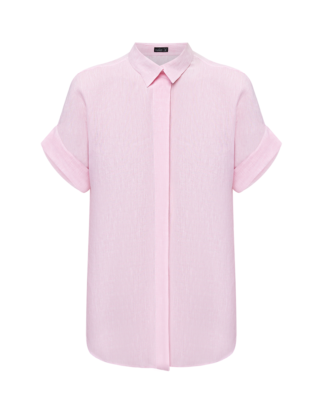Жіноча рожева льняна сорочка-1