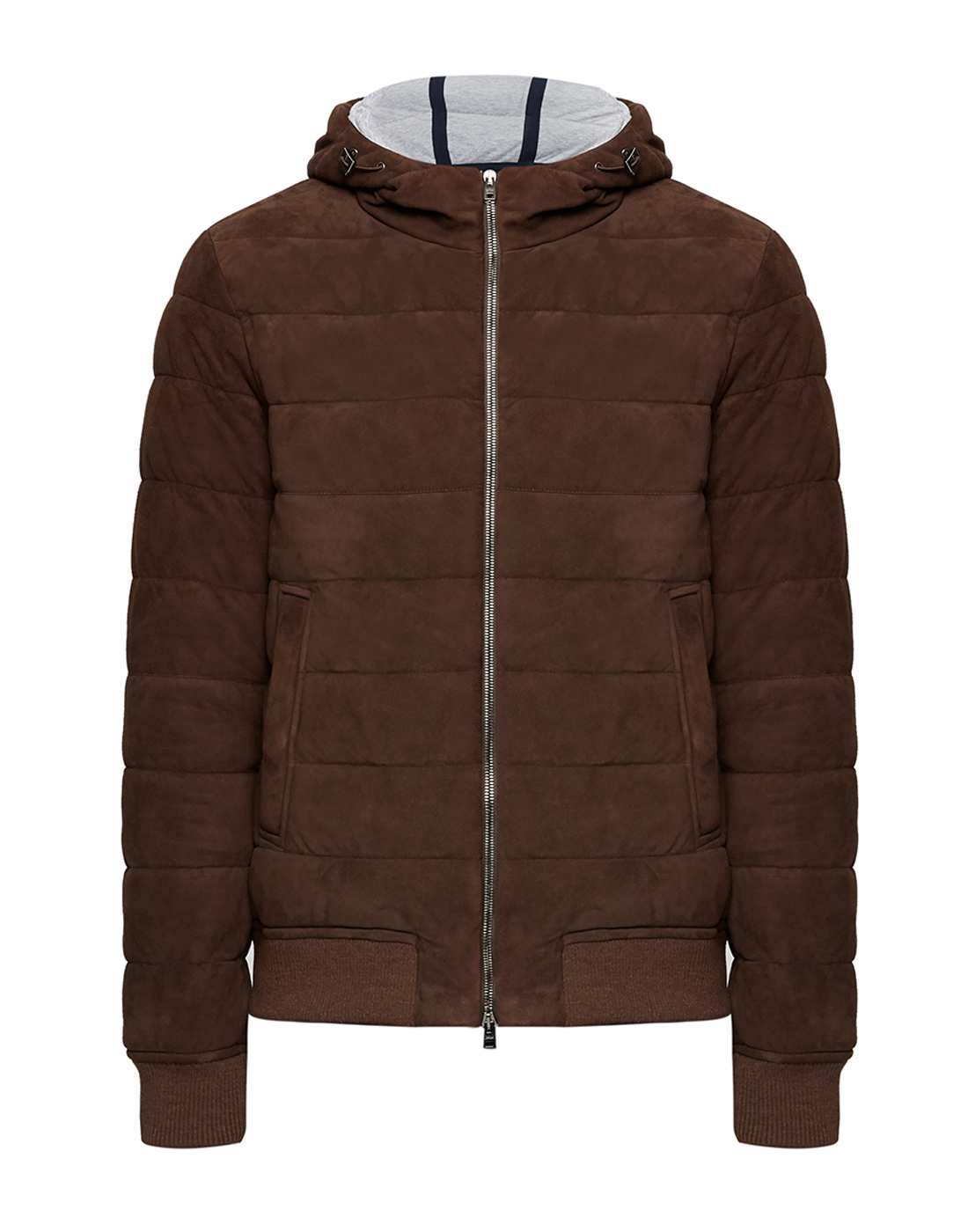 Мужская коричневая замшевая куртка Herno SPL002UR - 18058 - 8900-1