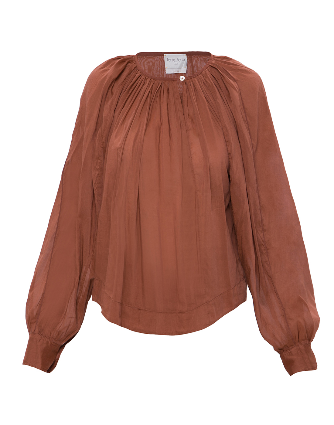 Блуза коричневая женская Forte_forte S10712_MY SHIRT CHOCOLATE-1
