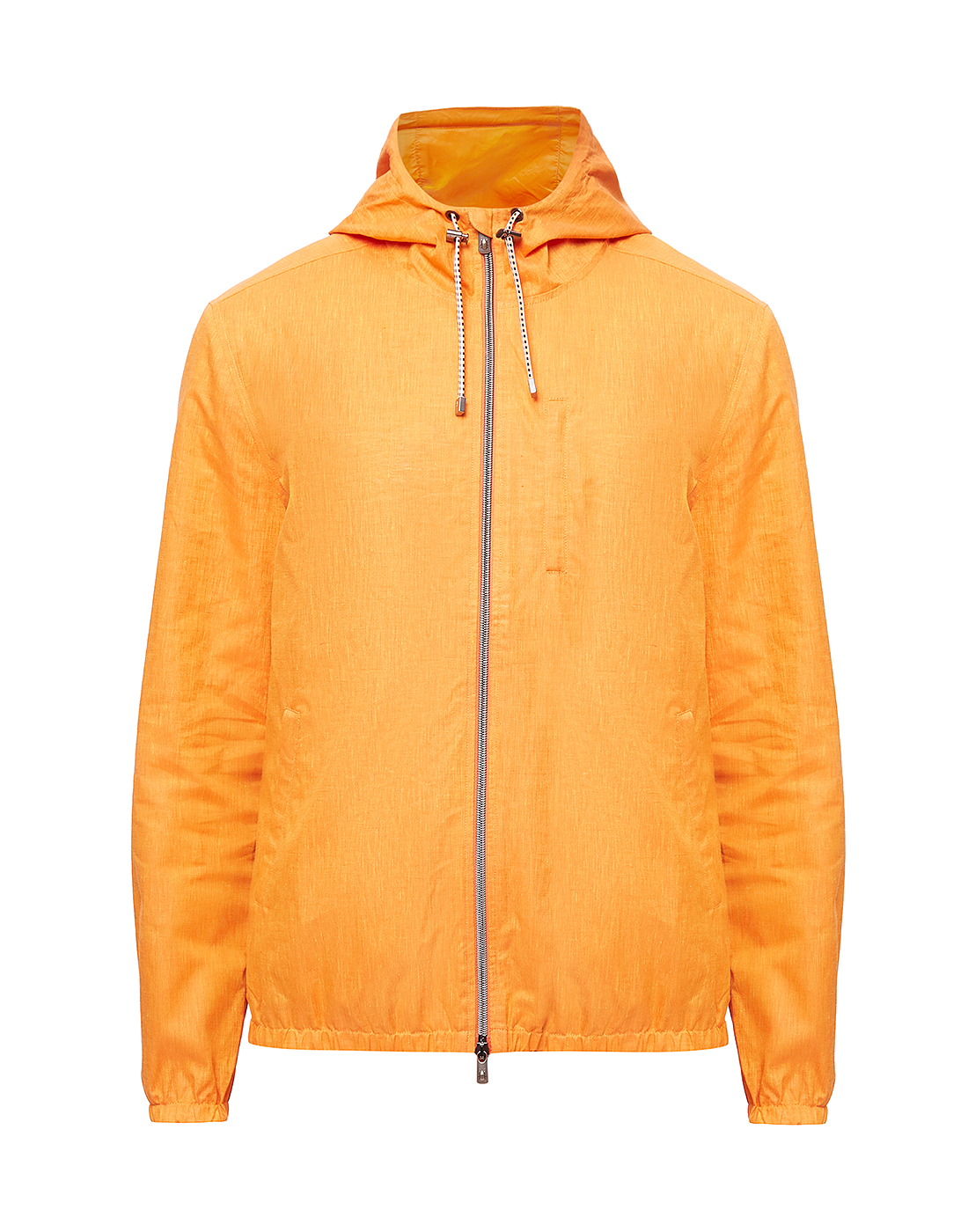 Чоловіча помаранчева лляна куртка-1