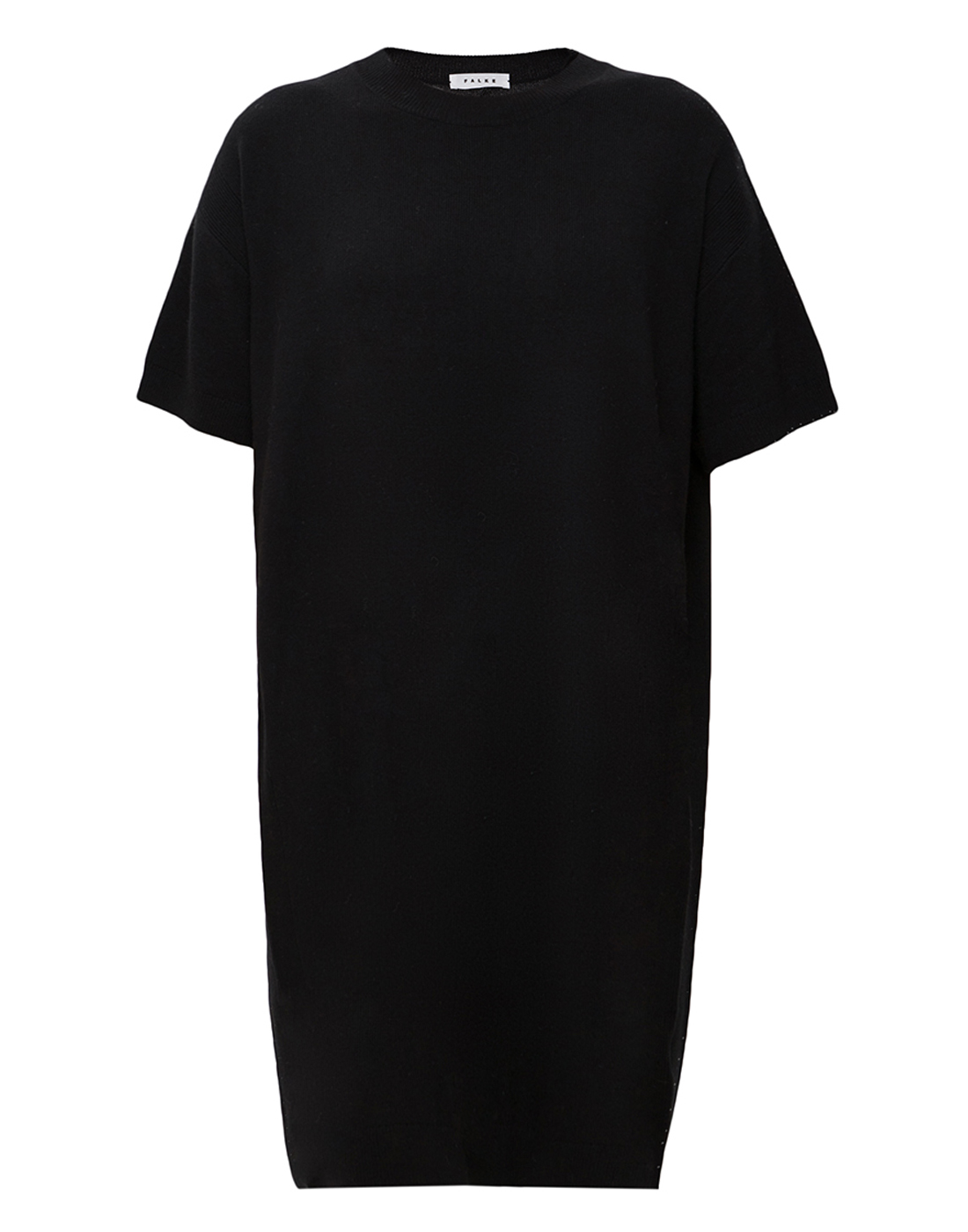 Жіноча чорна кашемірова сукня-1