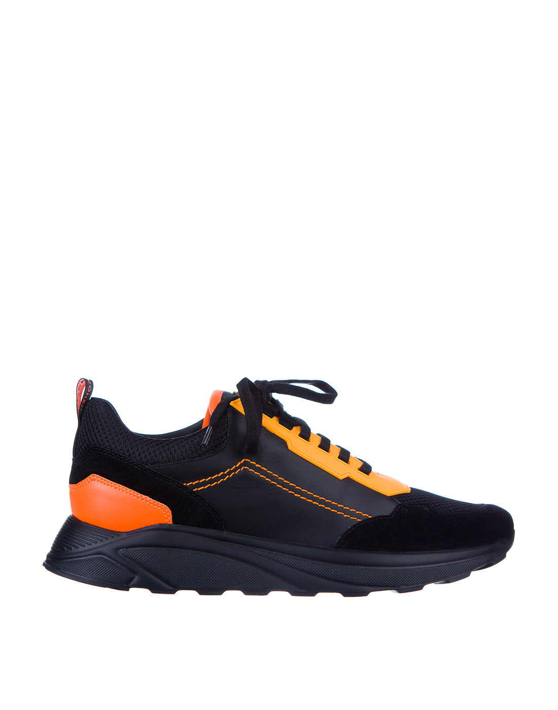 Чорні кросівки з помаранчевим чоловічі-1