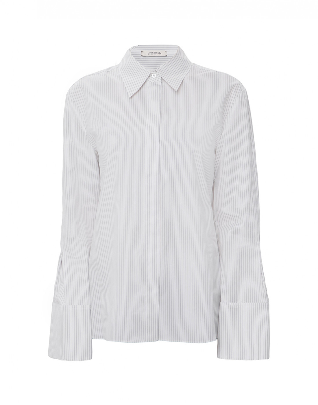 Жіноча біла смугаста блуза-1