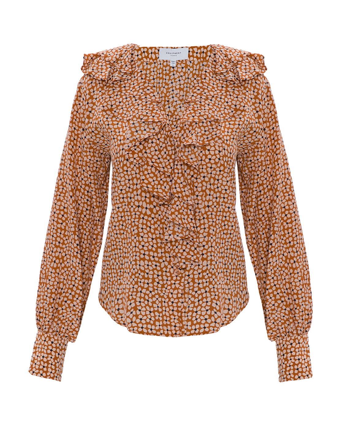 Блуза коричневая женская EQUIPMENT ST0126A0074-1
