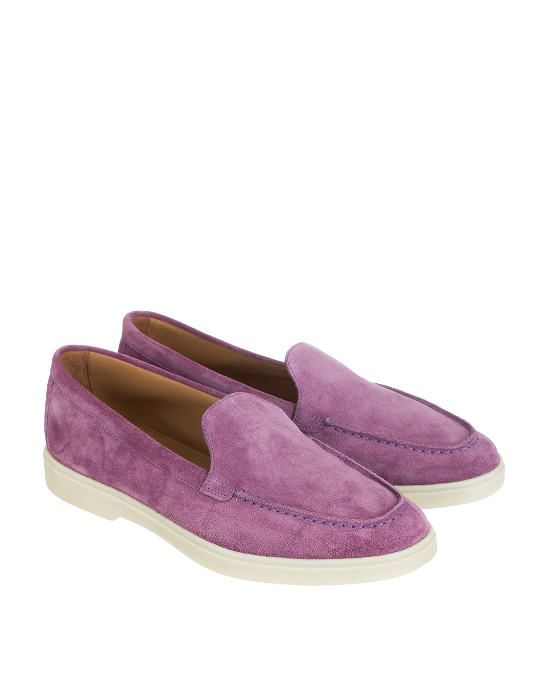 Мокасины сиреневые женские Мокасины сиреневые женские Santoni SWUYA58856TISNPYLQ20-2