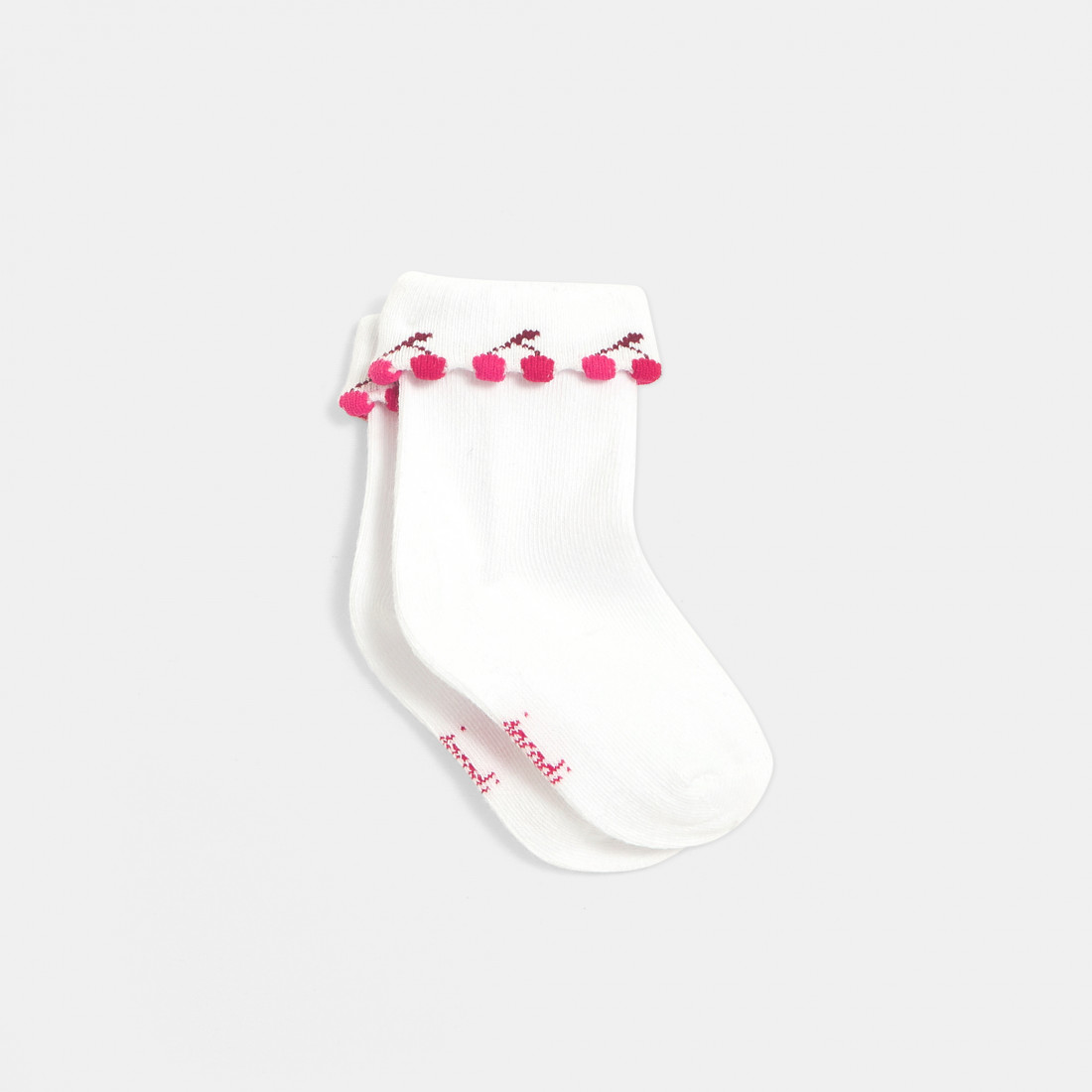 Шкарпетки з вишеньками для дівчинки-1