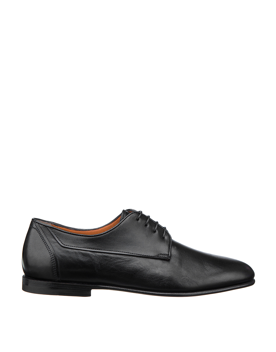 Туфли черные мужские Santoni S16438-01-1