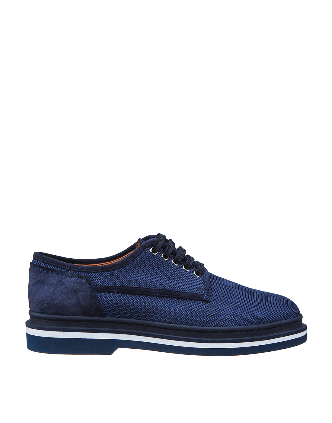Туфли синие мужские Santoni S16673-1