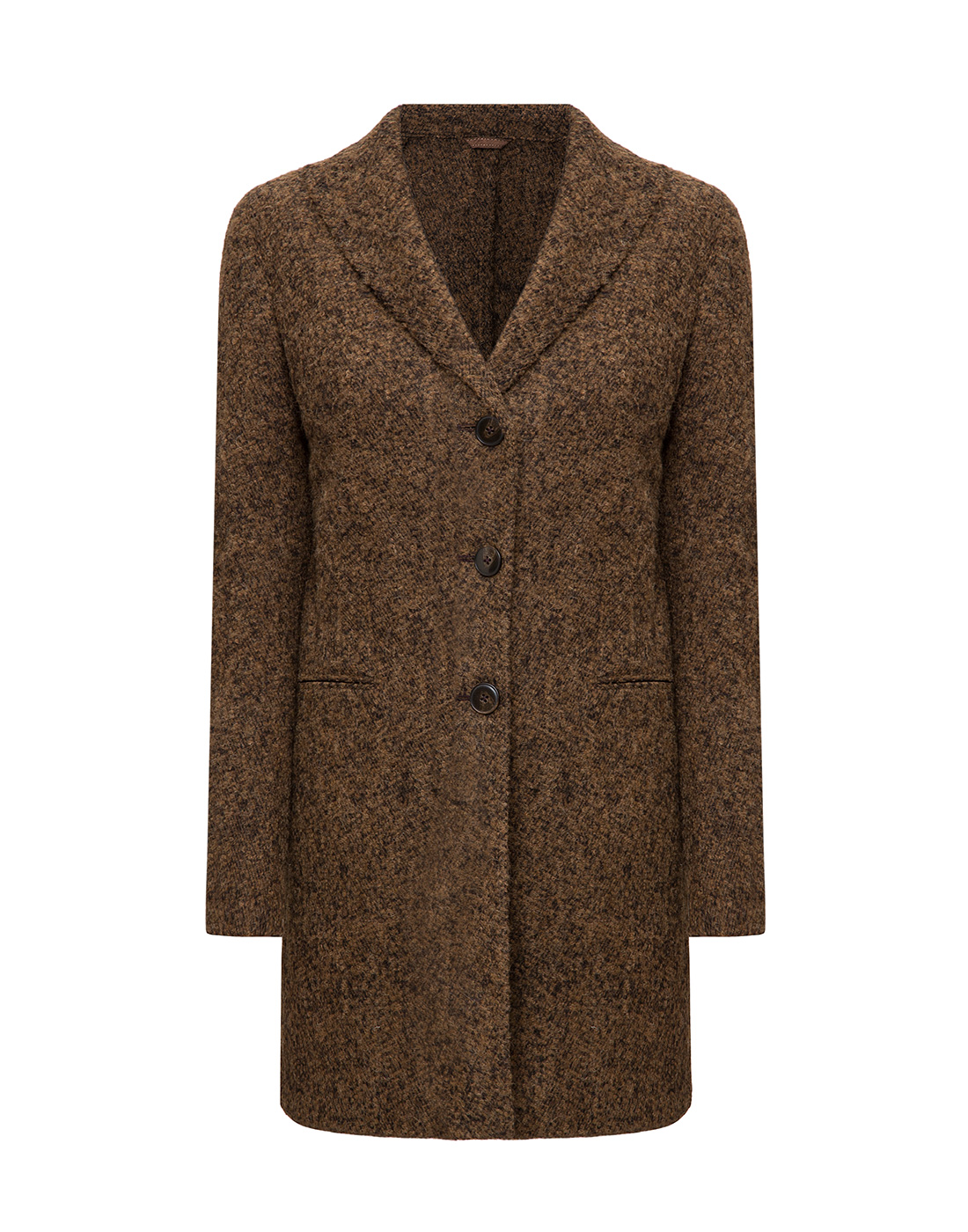 Жіноче коричневе пальто-1