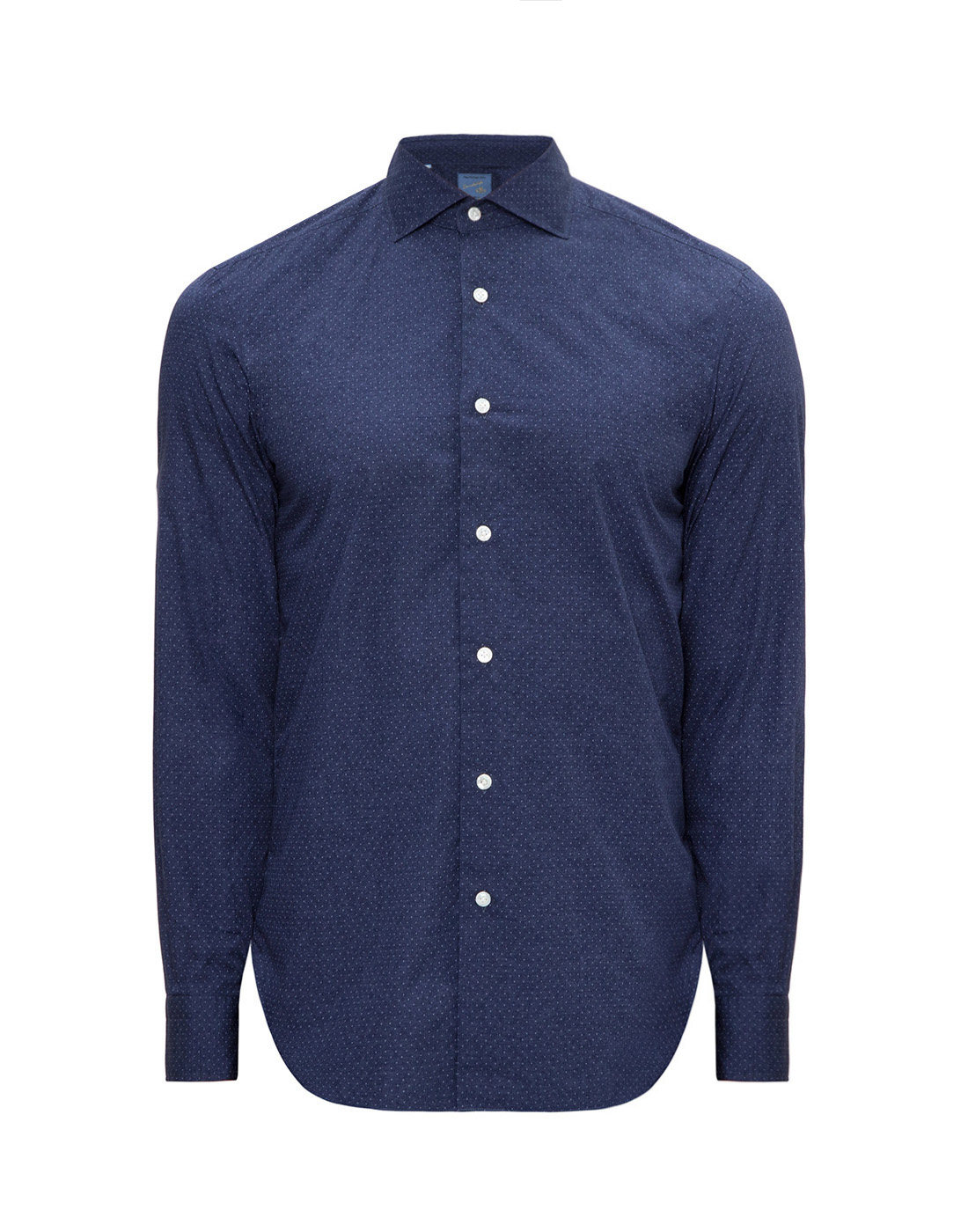 Мужская темно-синяя рубашка в горошек Barba S554901U-1