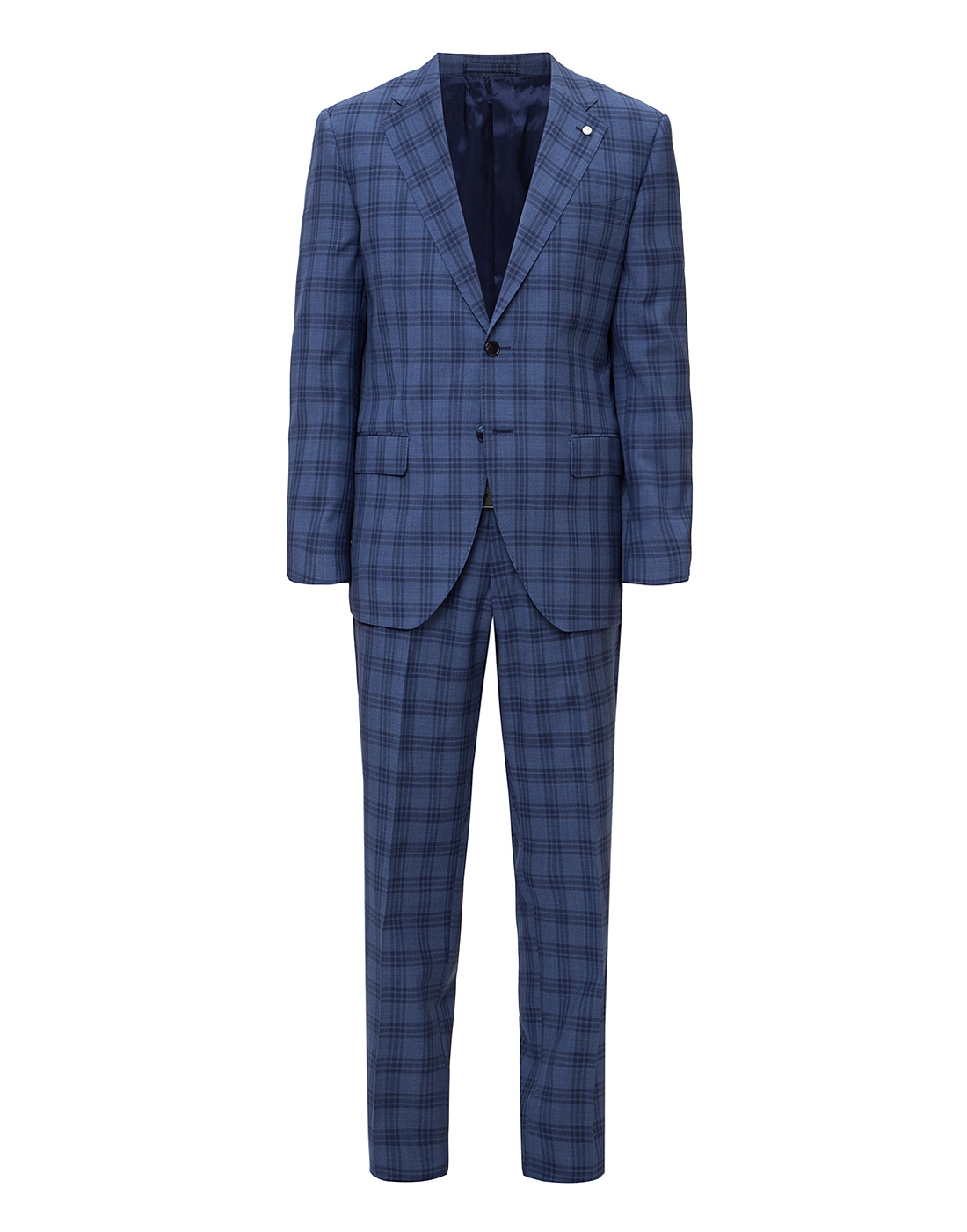 Чоловічий синій костюм (піджак, штани)-1