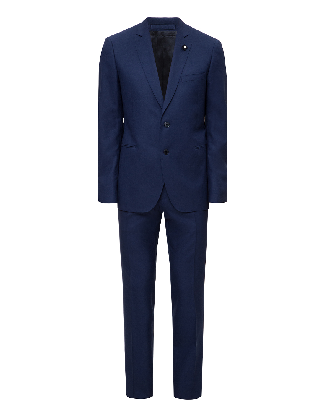 Чоловічий синій костюм (піджак, штани)-1