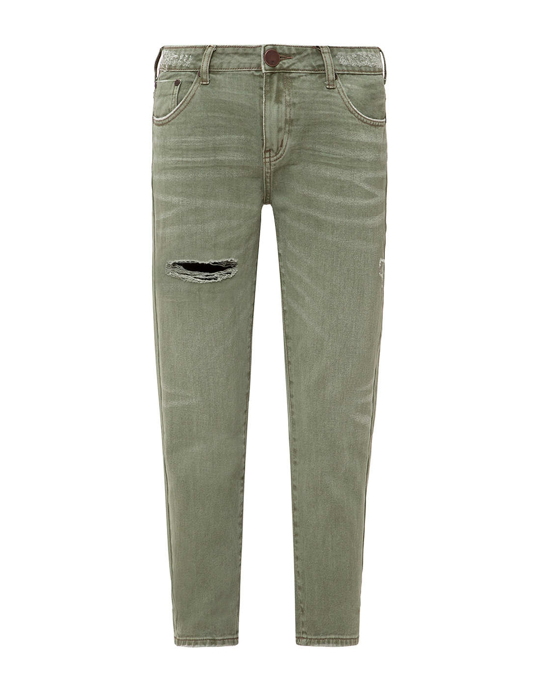 Жіночі зелені джинси-1