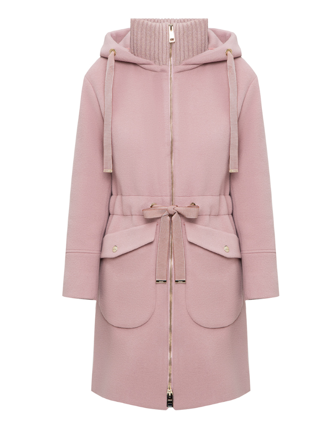 Женское розовое шерстяное пальто Herno SGC020DR - 38153 - 4125-1