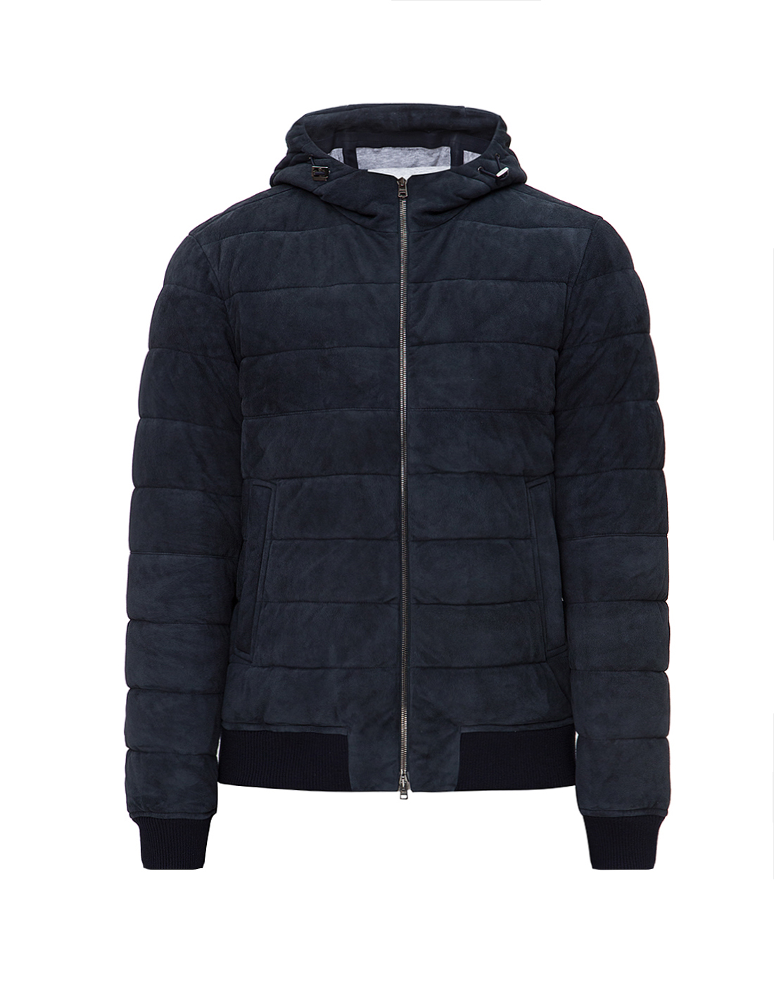 Мужская темно-синяя замшевая куртка Herno SPL002UR - 18058 - 9209-1