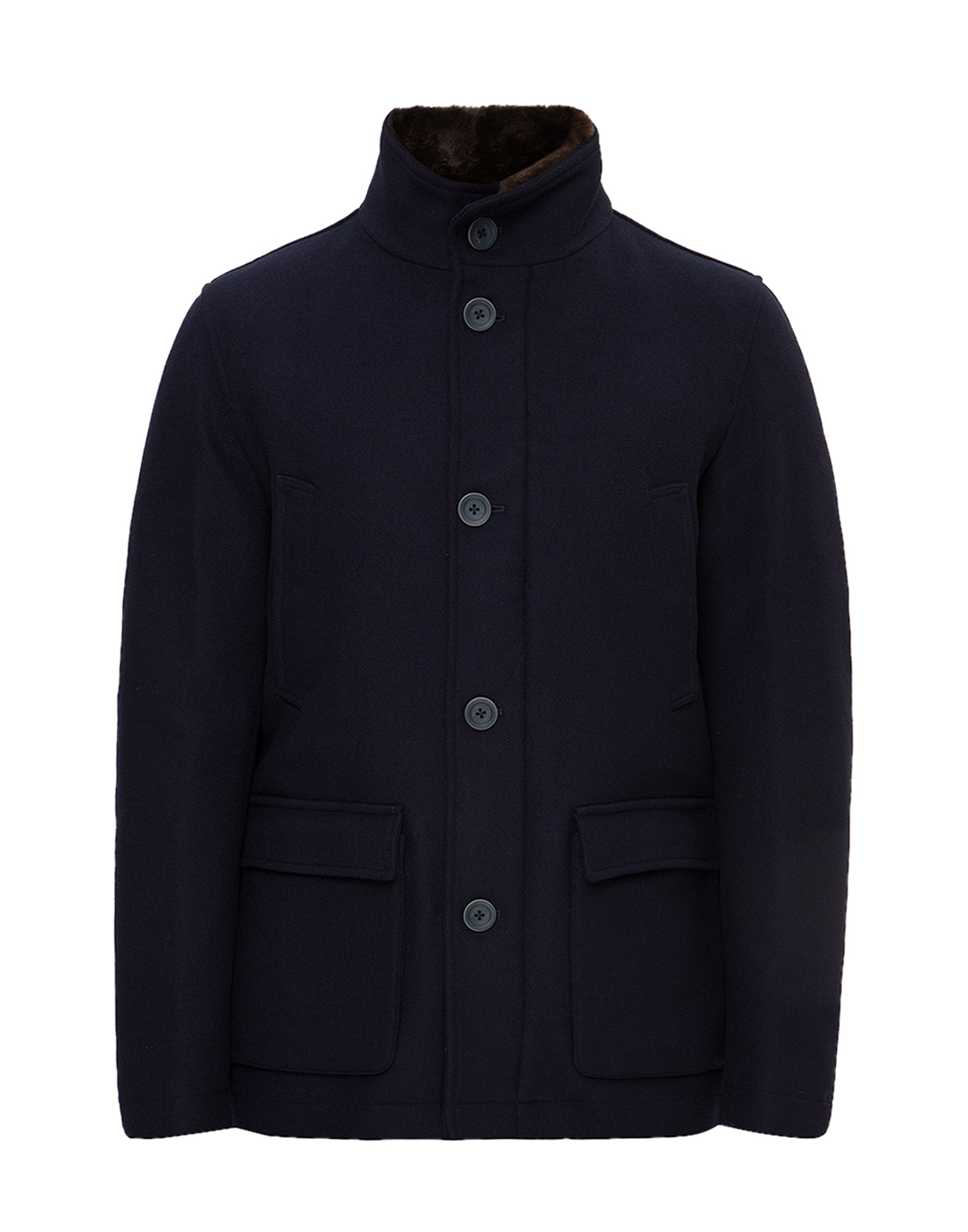 Мужская темно-синяя шерстяная куртка Herno SGC0041U - 39601 - 9290-1