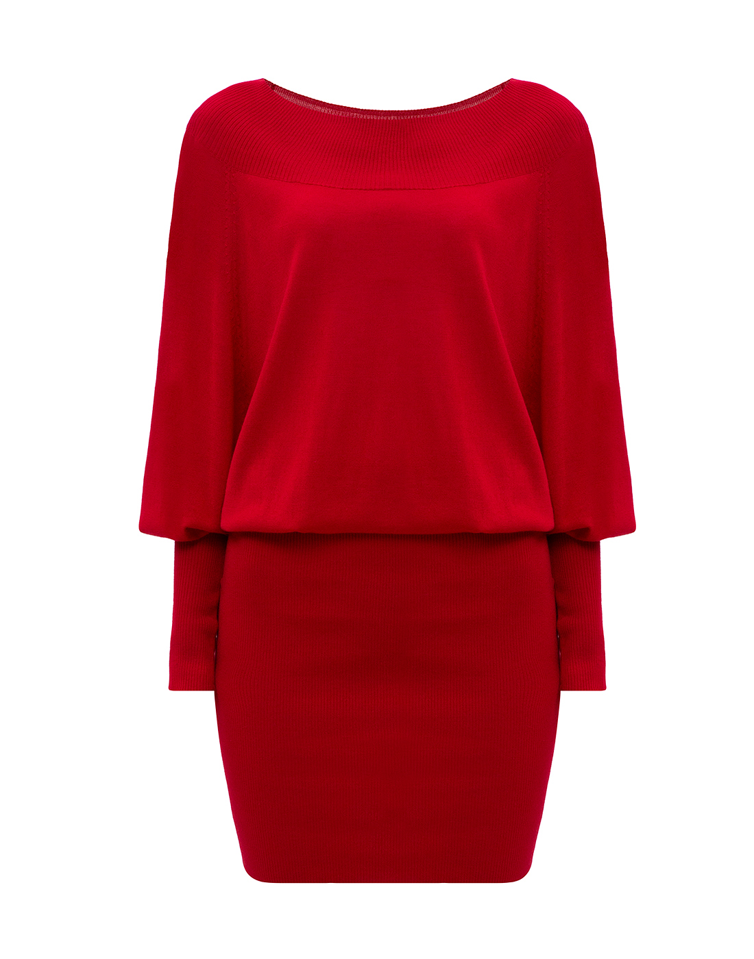 Жіноча червона вовняна сукня-1