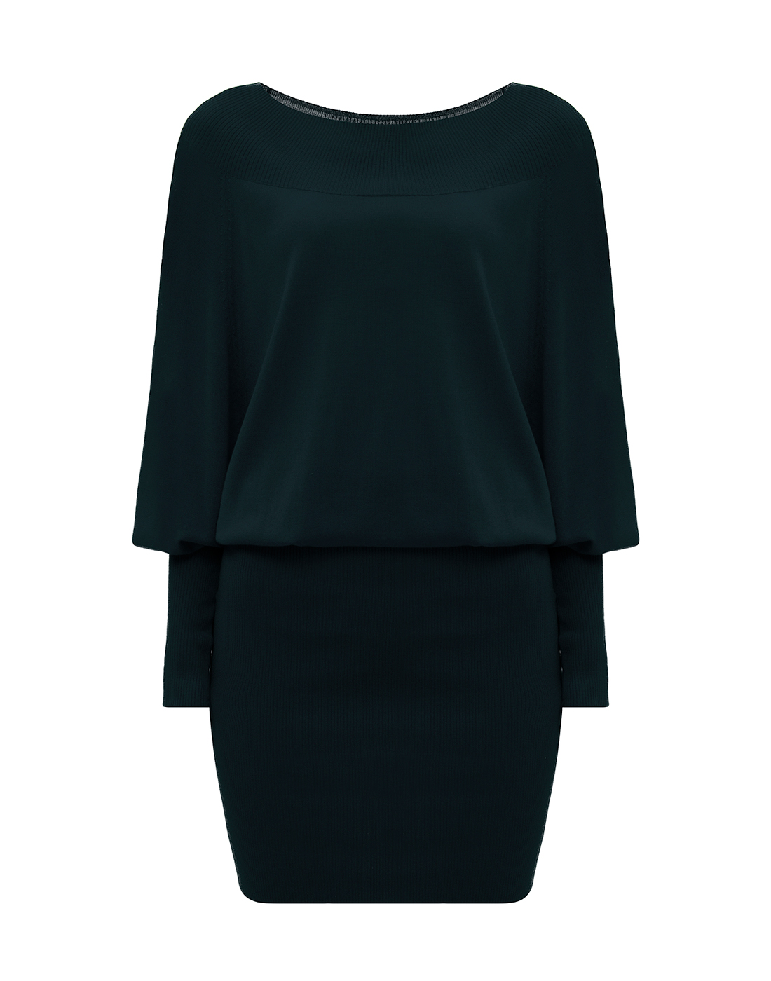 Женское темно-зеленое шерстяное платье P.A.R.O.S.H. SD550630 DARK GREEN-1