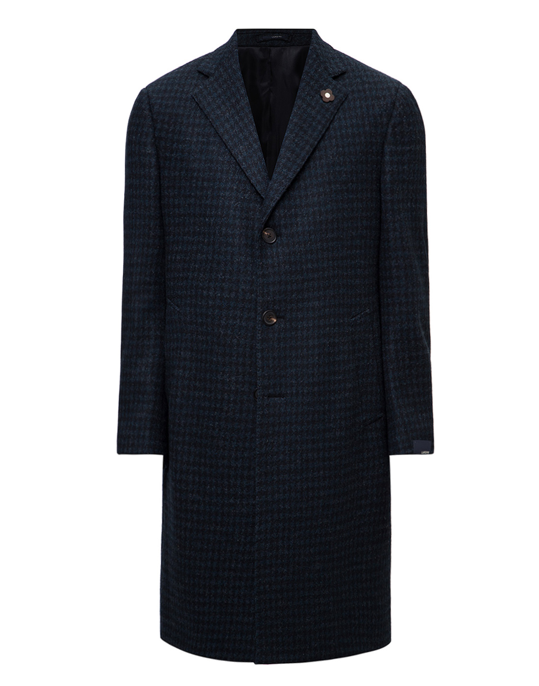 Мужское темно-синее шерстяное пальто Lardini SIL23049AE ILA53630-1