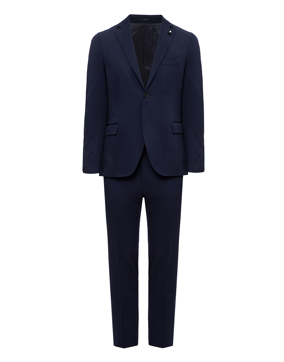 Мужской темно-синий шерстяной костюм (пиджак, брюки) Lardini SIL861AE ILRP53499-1