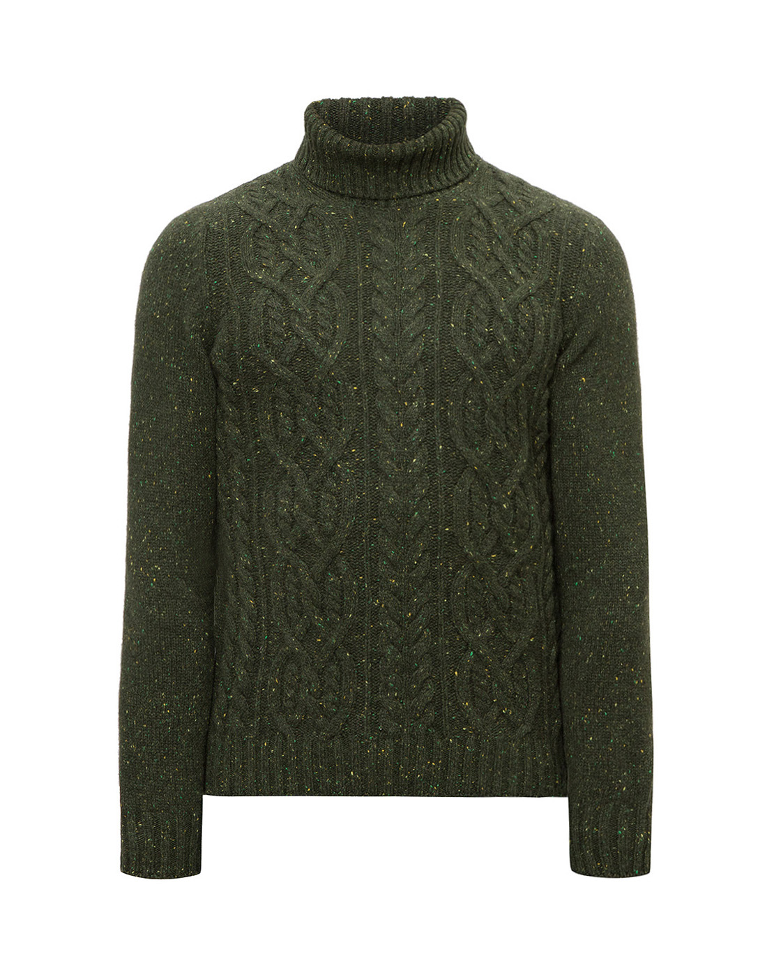 Чоловічий зелений кашеміровий светр-1
