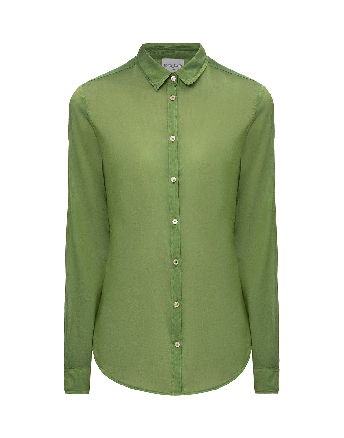 Женская зеленая рубашка Forte_forte S7080BIS_MY SHIRT ALOE-1
