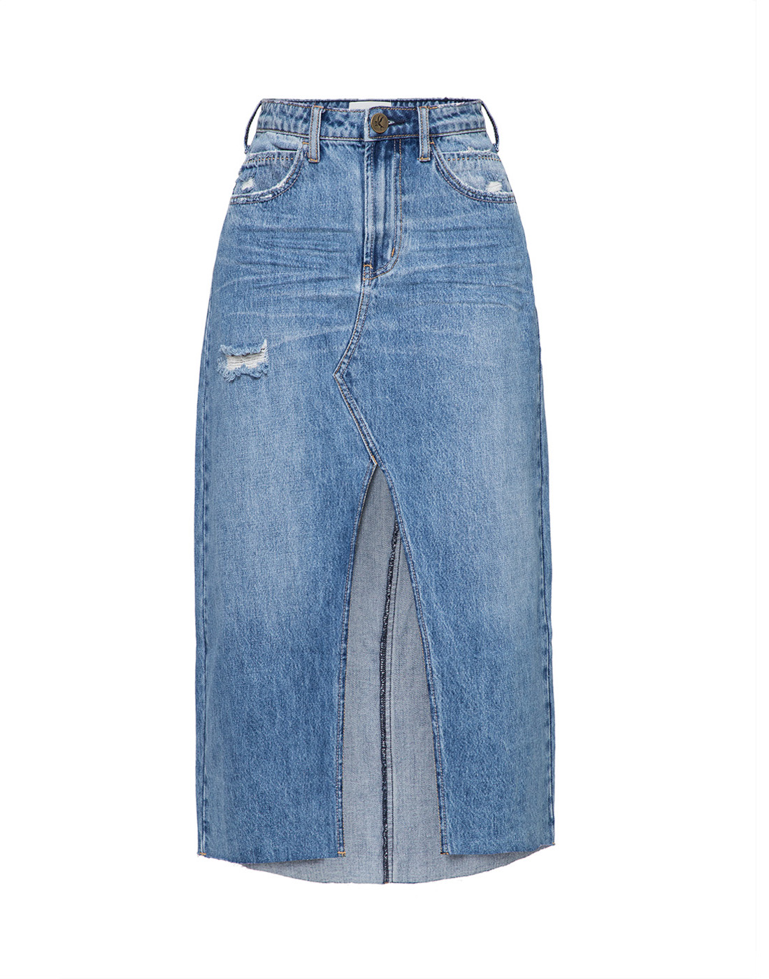 Женская синяя джинсовая юбка Oneteaspoon S22650-1