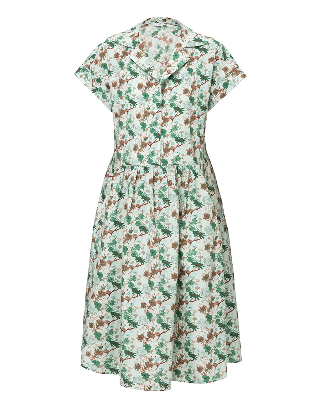 Женское зеленое платье с принтом Ballantyne SQLD118 72536-1