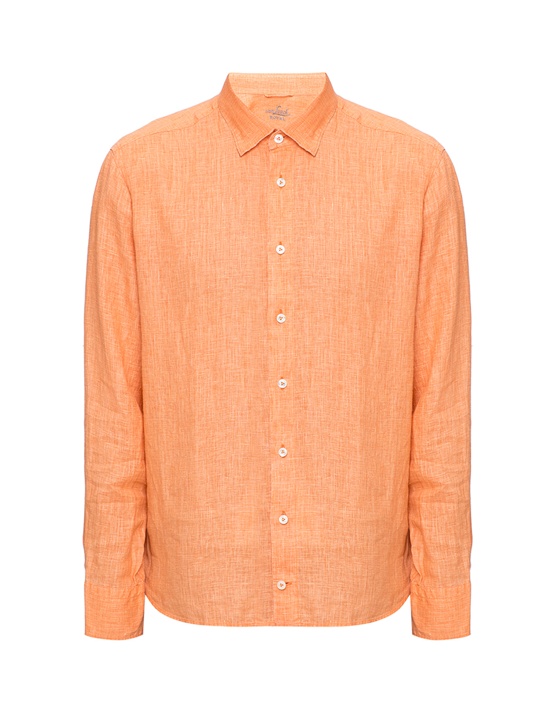 Чоловіча оранжева лляна сорочка-1
