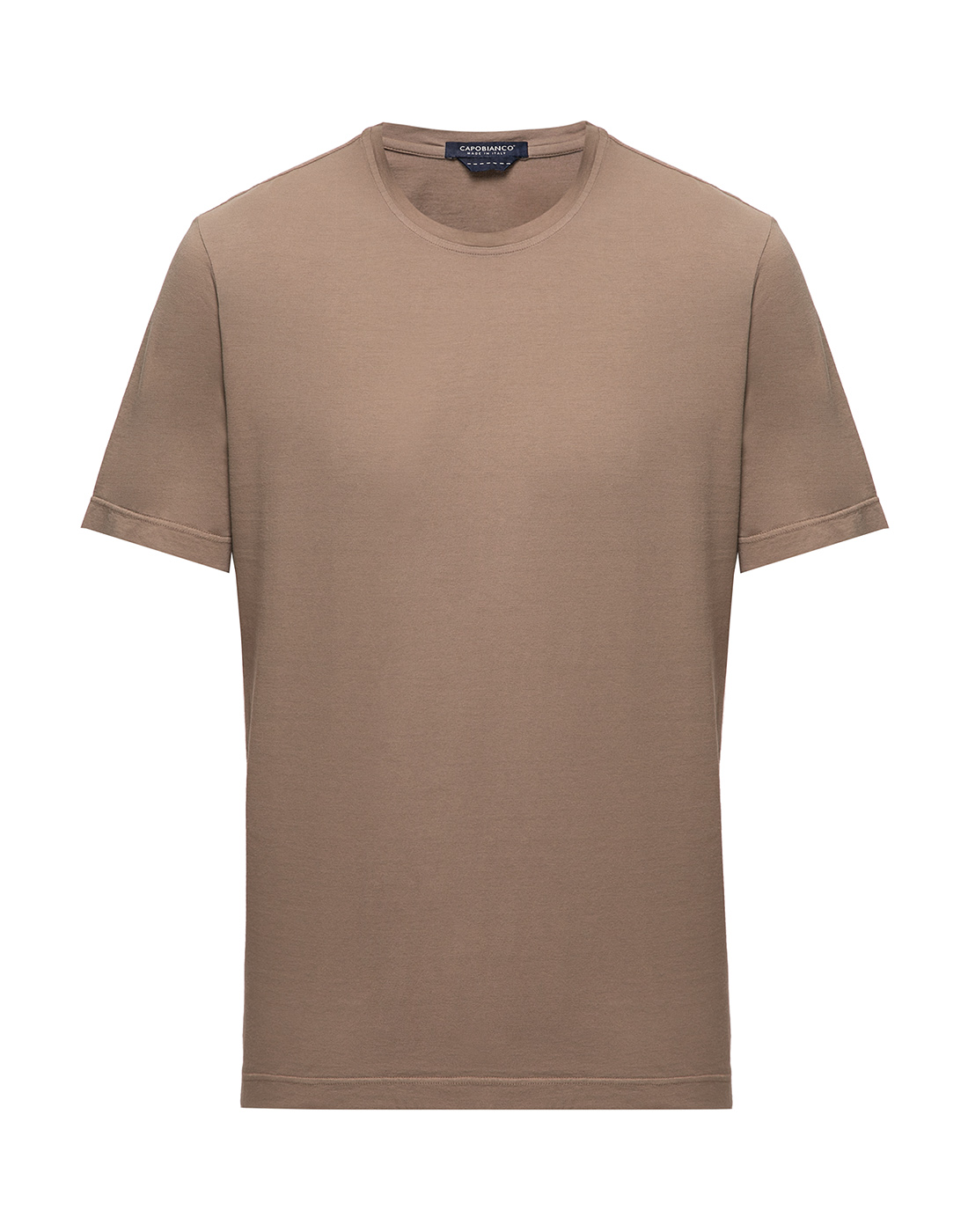 Мужская светло-коричневая футболка Capobianco S8M660.AL01. TABACCO-1