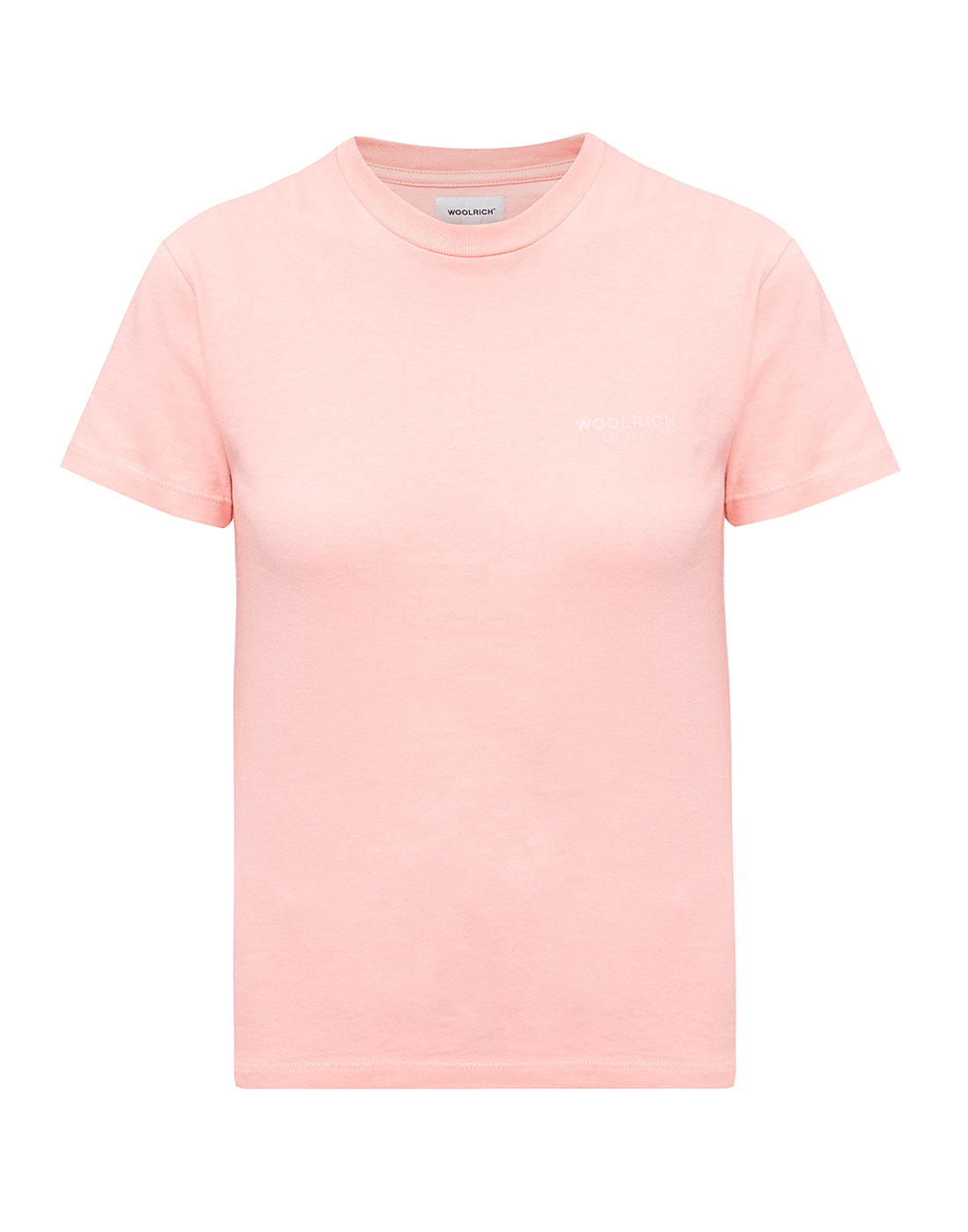 Женская розовая футболка Woolrich SCFWWTE0036FRUT1468/4088-1