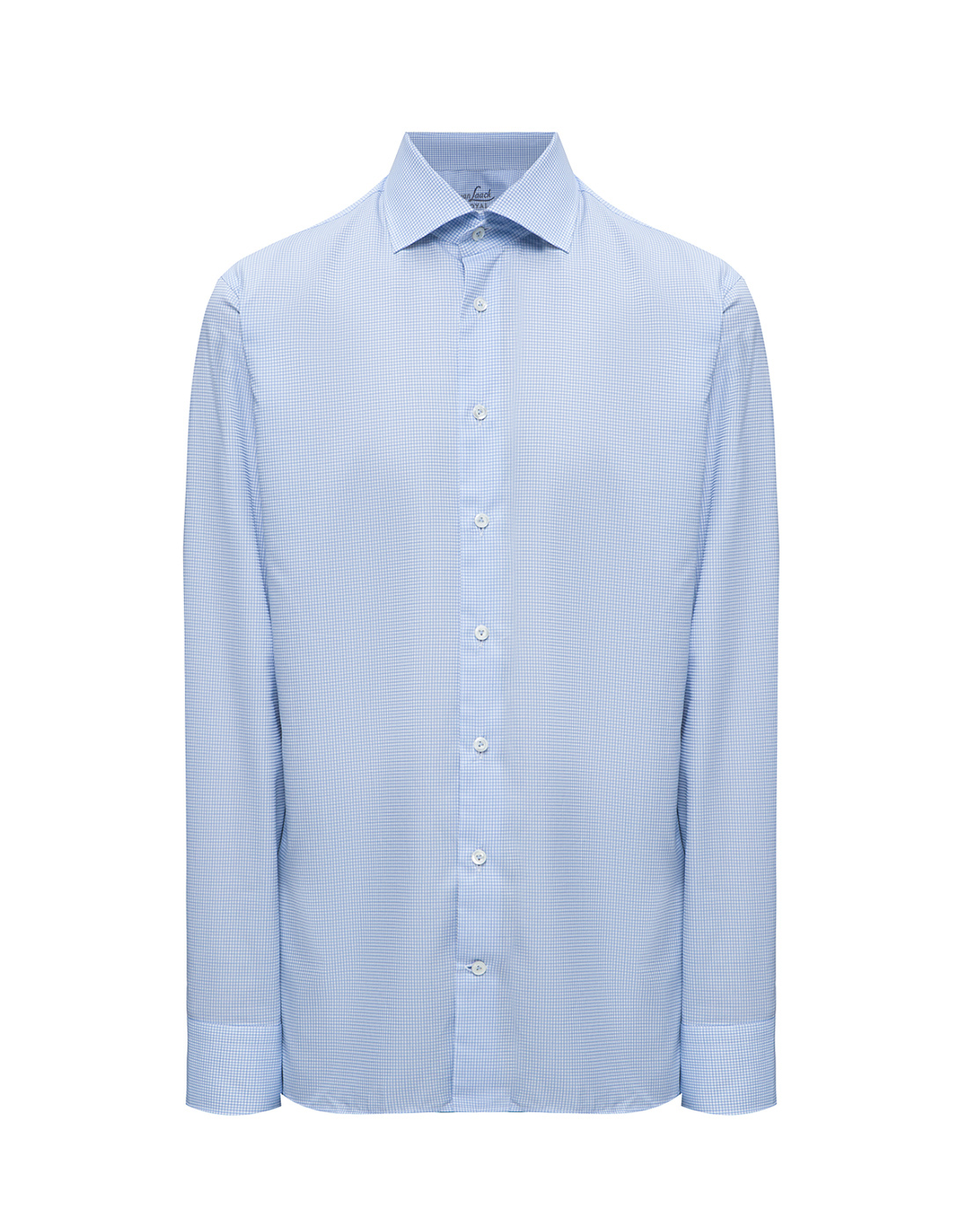 Мужская голубая рубашка в клетку Van Laack S161496/720-1